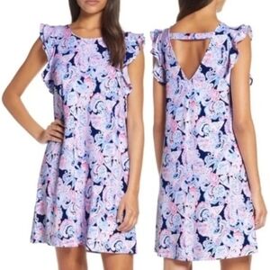 Lilly Pulitzer Dani Dress Its For Shore High Tide Navy - M